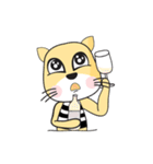 Cute Yellow Cat（個別スタンプ：24）