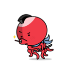 タコ侍とイカ忍者（個別スタンプ：1）