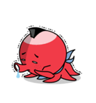 タコ侍とイカ忍者（個別スタンプ：5）