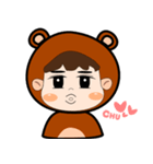 Cute Bear 'J'（個別スタンプ：8）