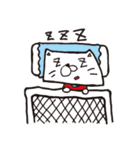 かめんにゃんこ。（個別スタンプ：3）