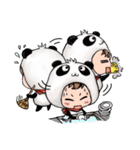 Baby Panda ＆ Baby Fish (Holidays)（個別スタンプ：18）