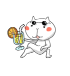 楽しくリアクションする猫（個別スタンプ：7）