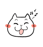 感情を表す、猫の顔（個別スタンプ：1）
