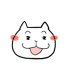 感情を表す、猫の顔（個別スタンプ：4）