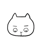 感情を表す、猫の顔（個別スタンプ：11）