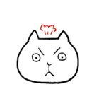 感情を表す、猫の顔（個別スタンプ：21）