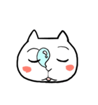 感情を表す、猫の顔（個別スタンプ：37）