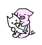 ぶたのぶんごろうと、こねこさんのスタンプ（個別スタンプ：24）