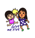 Sisters monmon and olivia kwan no.1（個別スタンプ：35）