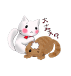 白猫にゃん太郎（個別スタンプ：25）