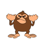 大きな足の猿（個別スタンプ：4）
