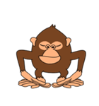 大きな足の猿（個別スタンプ：40）