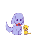 Dog and yellow cat（個別スタンプ：21）