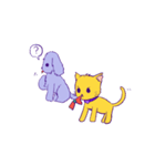 Dog and yellow cat（個別スタンプ：22）