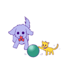 Dog and yellow cat（個別スタンプ：30）