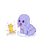 Dog and yellow cat（個別スタンプ：34）