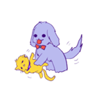 Dog and yellow cat（個別スタンプ：35）