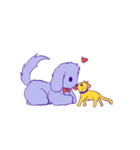 Dog and yellow cat（個別スタンプ：37）