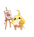 水彩鳥スタンプ（個別スタンプ：19）