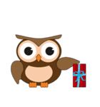 Happy Owl Family (ENGLISH Version)（個別スタンプ：16）