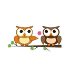 Happy Owl Family (ENGLISH Version)（個別スタンプ：17）