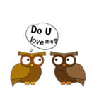 Happy Owl Family (ENGLISH Version)（個別スタンプ：33）