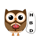 Happy Owl Family (ENGLISH Version)（個別スタンプ：40）