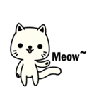 Small white cat(for children)（個別スタンプ：1）