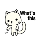 Small white cat(for children)（個別スタンプ：2）