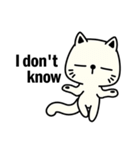 Small white cat(for children)（個別スタンプ：4）