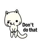 Small white cat(for children)（個別スタンプ：5）