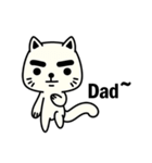 Small white cat(for children)（個別スタンプ：7）