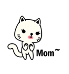 Small white cat(for children)（個別スタンプ：8）