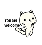 Small white cat(for children)（個別スタンプ：10）