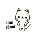 Small white cat(for children)（個別スタンプ：13）