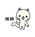 Small white cat(for children)（個別スタンプ：15）