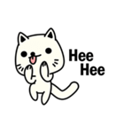 Small white cat(for children)（個別スタンプ：17）