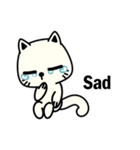 Small white cat(for children)（個別スタンプ：19）