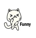 Small white cat(for children)（個別スタンプ：20）