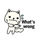 Small white cat(for children)（個別スタンプ：21）
