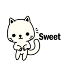 Small white cat(for children)（個別スタンプ：22）