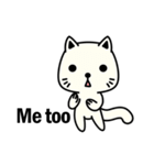 Small white cat(for children)（個別スタンプ：26）