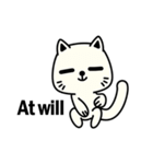 Small white cat(for children)（個別スタンプ：28）