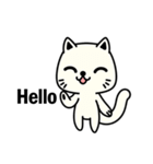 Small white cat(for children)（個別スタンプ：30）