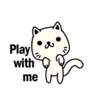 Small white cat(for children)（個別スタンプ：31）