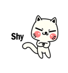 Small white cat(for children)（個別スタンプ：32）