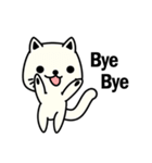 Small white cat(for children)（個別スタンプ：40）