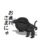 3D黒猫（個別スタンプ：38）