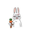 Rabbit with Mask2 (English)（個別スタンプ：18）